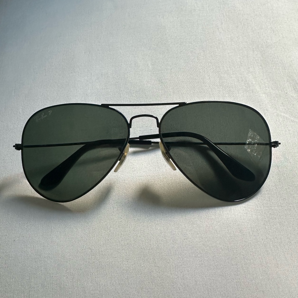 Ray-Ban Polarized Black Aviator Rb3025 Sunglasses